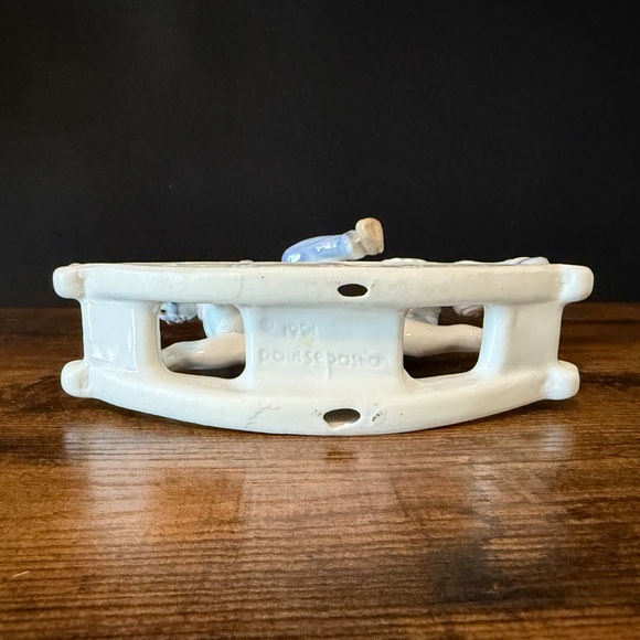 1991 MEICO PAUL SEBASTIAN Girl Riding Rocking Horse Figurine - Picture 11 of 14